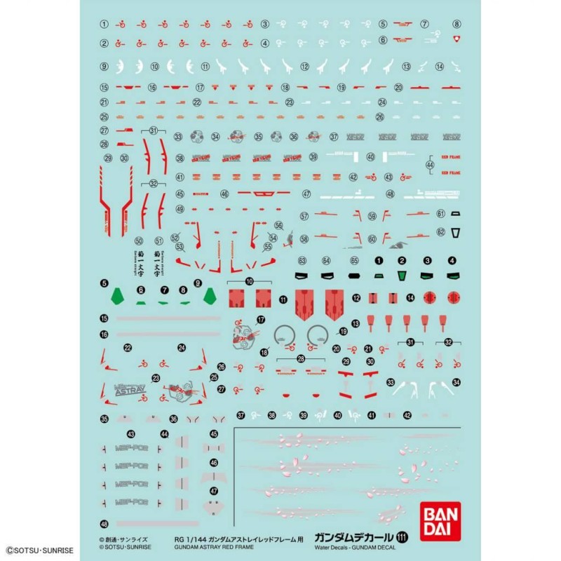 GUNDAM - RG 1/144 Decal 111 Astray Red Frame - Model Kit GUNDAM - RG 1/144 Decal 111 Astray Red Frame - Model Kit