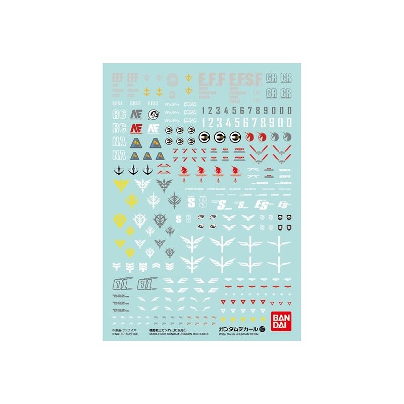 GUNDAM - 1/144 Decal 107 for MS HGUC Series 1 - Model Kit GUNDAM - 1/144 Decal 107 for MS HGUC Series 1 - Model Kit