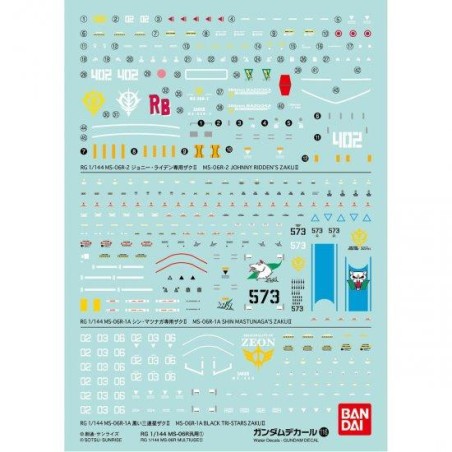 GUNDAM - RG 1/144 Decal 116 MS-06R - Model Kit