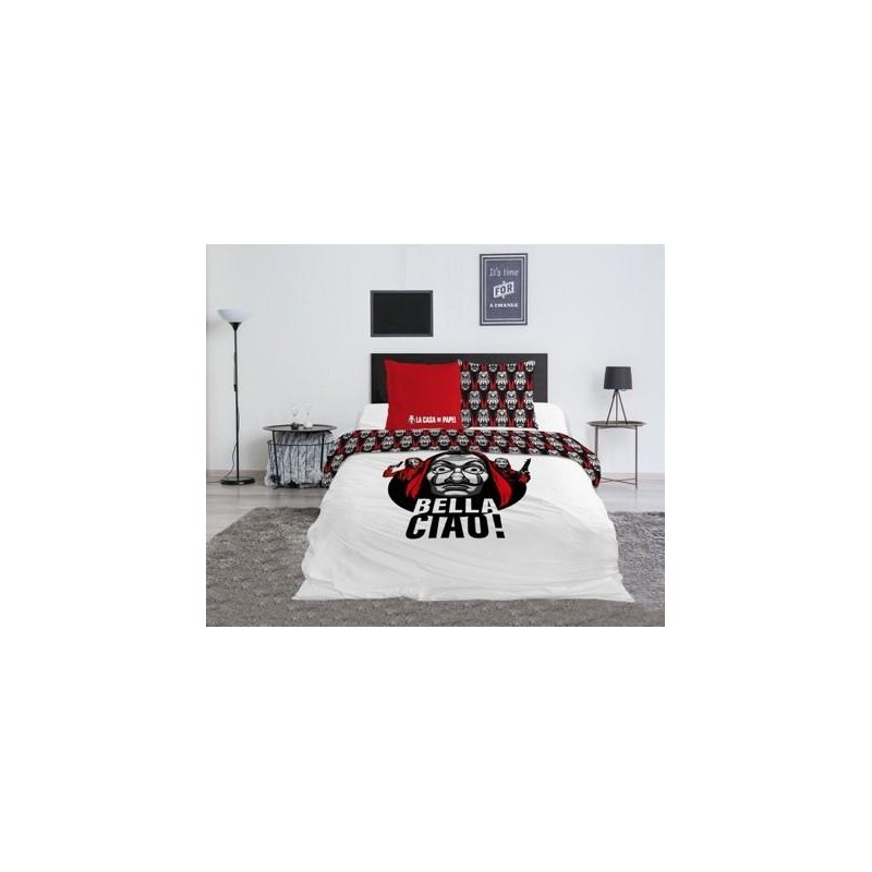 CASA DE PAPEL - Parure de lit 240x220cm - Bella Ciao '100% Coton' CASA DE PAPEL - Parure de lit 240x220cm - Bella Ciao '100% Coton'