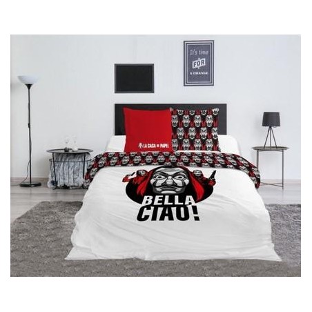 CASA DE PAPEL - Parure de lit 240x220cm - Bella Ciao '100% Coton'