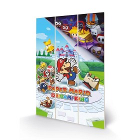 PAPER MARIO - The Origami King - Impression sur bois 20x29.5