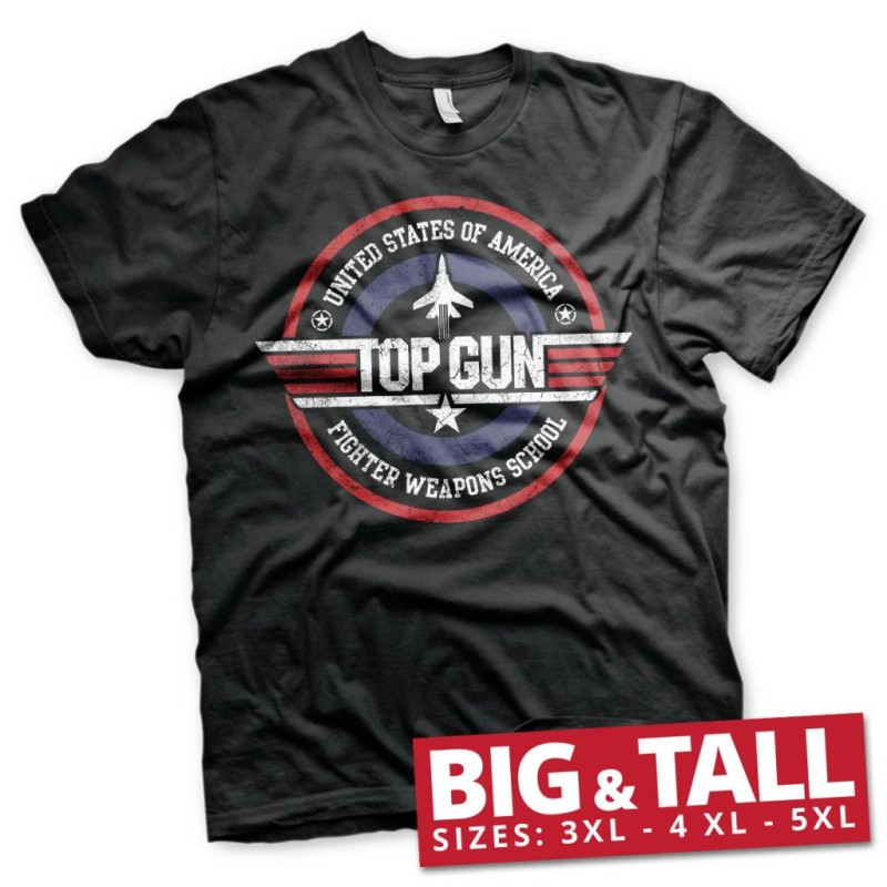 TOP GUN - T-Shirt Big & Tall - Fighter Weapons School (5XL) TOP GUN - T-Shirt Big & Tall - Fighter Weapons School (5XL)