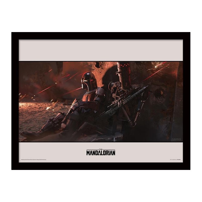 STAR WARS - The Mandalorian : Cover - Impression encadrée 30x40cm STAR WARS - The Mandalorian : Cover - Impression encadrée 30x40cm