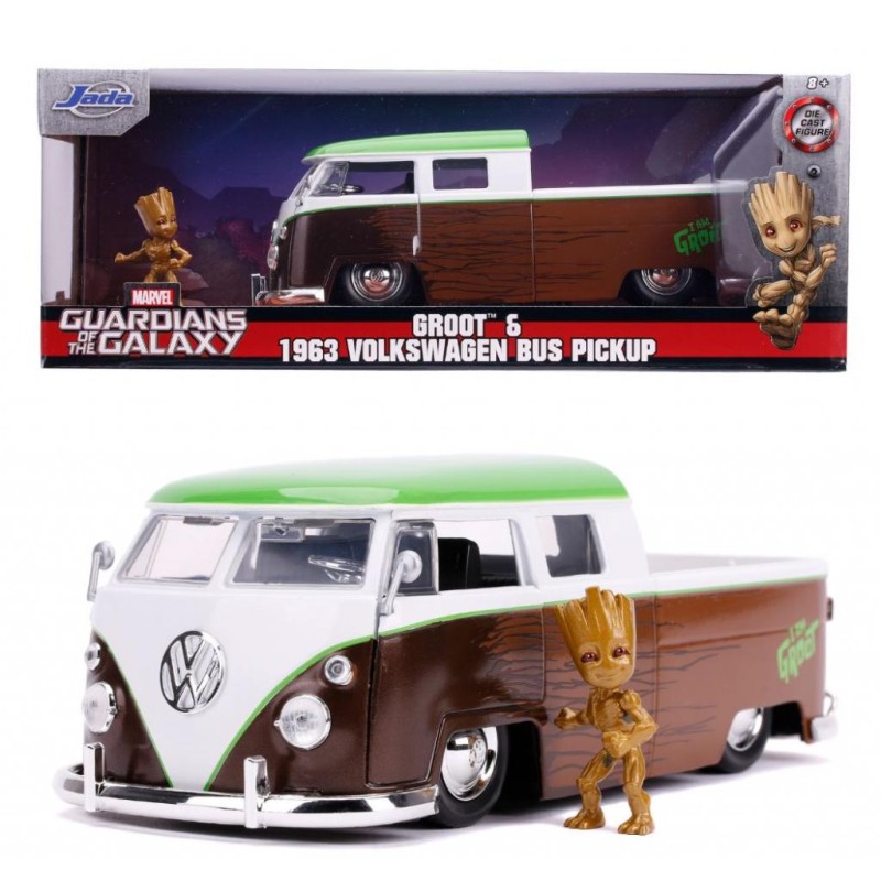 GUARDIENS DE LA GALAXIE - Groot 1963 VW Bus Pickup - 1:24 GUARDIENS DE LA GALAXIE - Groot 1963 VW Bus Pickup - 1:24