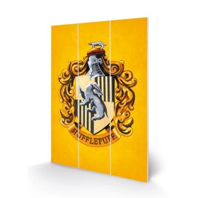 HARRY POTTER - Hufflepuff Crest - Impression sur bois 20x29.5
