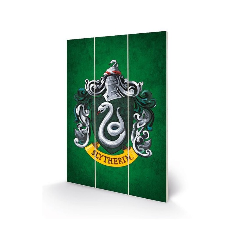 HARRY POTTER - Slytherin Crest - Impression sur bois 20x29.5 HARRY POTTER - Slytherin Crest - Impression sur bois 20x29.5