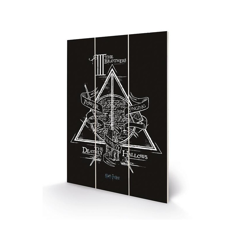 HARRY POTTER - Deathly Hallows - Impression sur bois 20x29.5 HARRY POTTER - Deathly Hallows - Impression sur bois 20x29.5