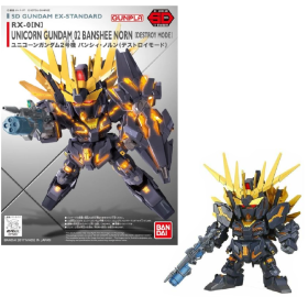 GUNDAM - SD Gundam Ex-Standard 015 Unicorn Banshee 02 - Model Kit 8cm