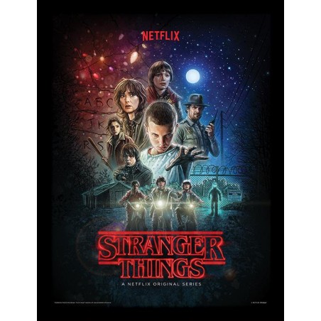 STRANGER THINGS - One Sheet - Impression encadrée 30x40cm