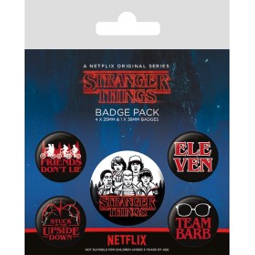 STRANGER THINGS - Characters - Pack de 5 badges