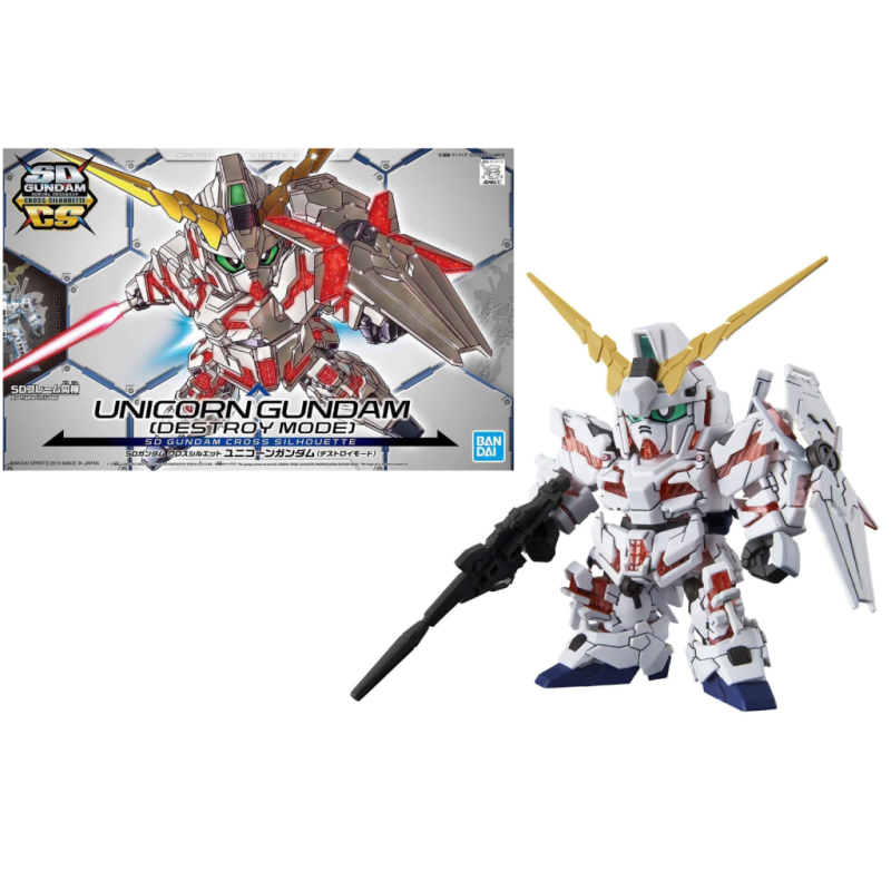 GUNDAM - SD Gundam Cross Silhouette Unicorn Gundam - Model Kit 8cm GUNDAM - SD Gundam Cross Silhouette Unicorn Gundam - Model Kit 8cm