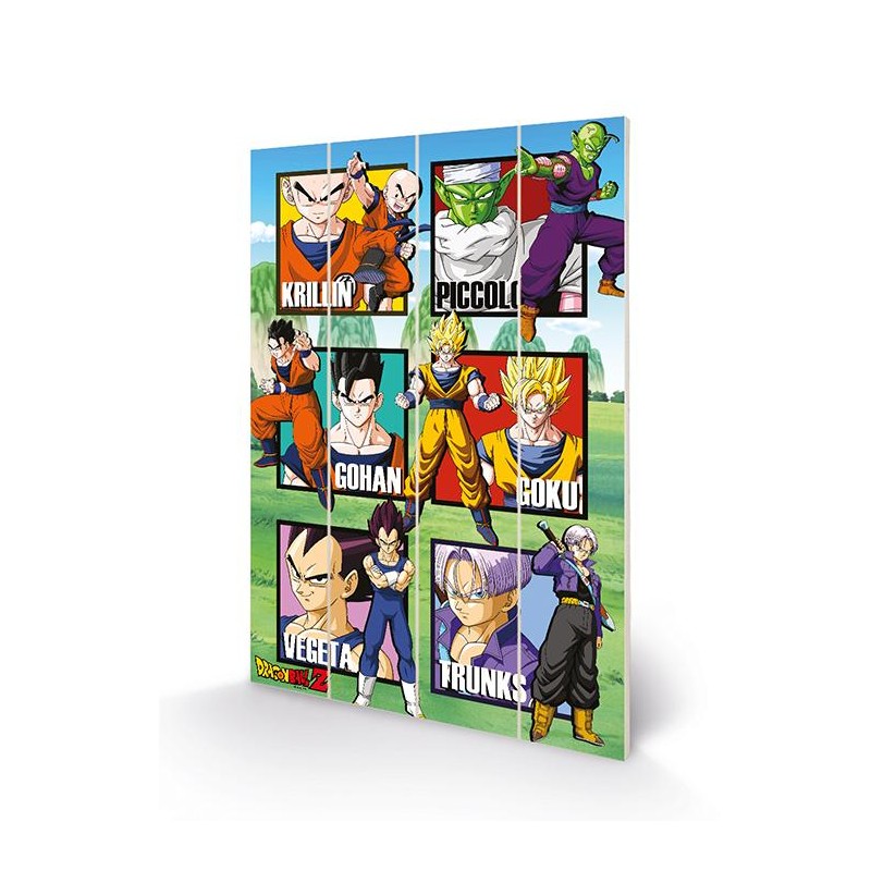 DRAGON BALL Z - Warrior Squares - Impression sur bois 40x59cm DRAGON BALL Z - Warrior Squares - Impression sur bois 40x59cm