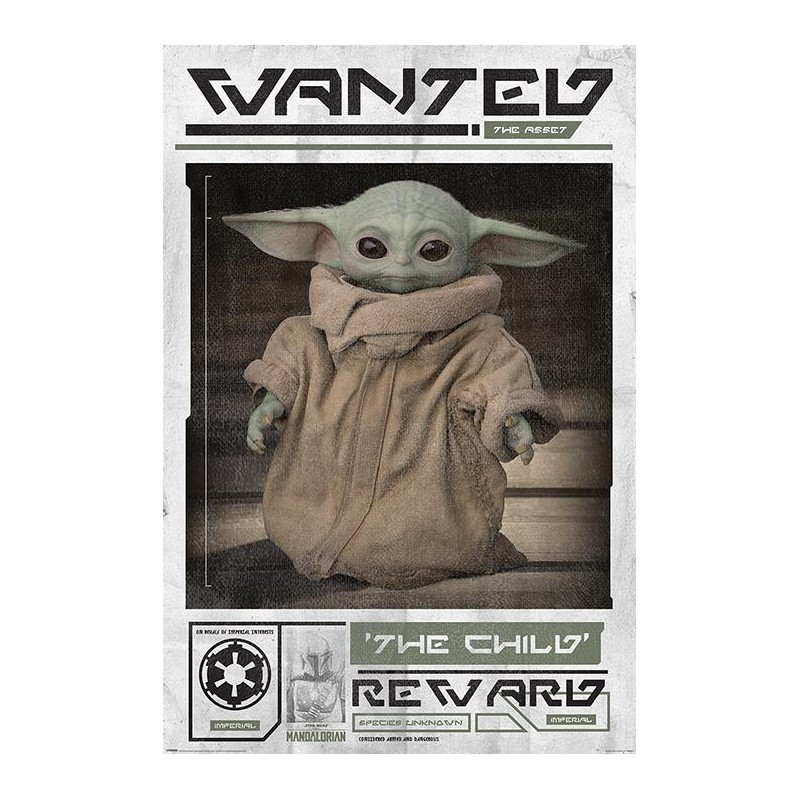 STAR WARS - The Mandalorian - Poster 61X91 - Wanted the Child STAR WARS - The Mandalorian - Poster 61X91 - Wanted the Child