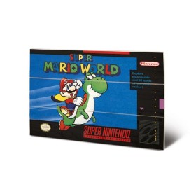 SUPER NINTENDO - Super Mario World - Impression sur bois 20x29.5