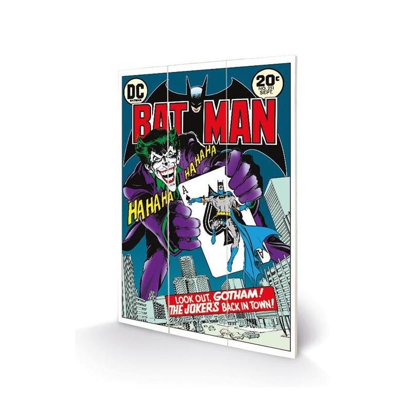 DC COMICS - Batman Joker's Back in Town - Impression sur bois 20x29.5 DC COMICS - Batman Joker's Back in Town - Impression sur bois 20x29.5