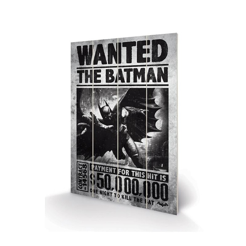 DC COMICS - Batman Arkham Origins Wanted - Impression sur bois 20x29.5 DC COMICS - Batman Arkham Origins Wanted - Impression sur bois 20x29.5