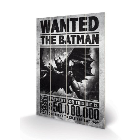 DC COMICS - Batman Arkham Origins Wanted - Impression sur bois 20x29.5