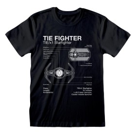 STAR WARS - T-Shirt - Tie Fighter Sketch (XL)