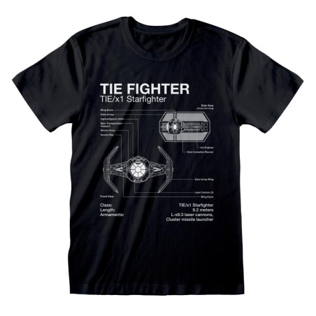 STAR WARS - T-Shirt - Tie Fighter Sketch (XL)