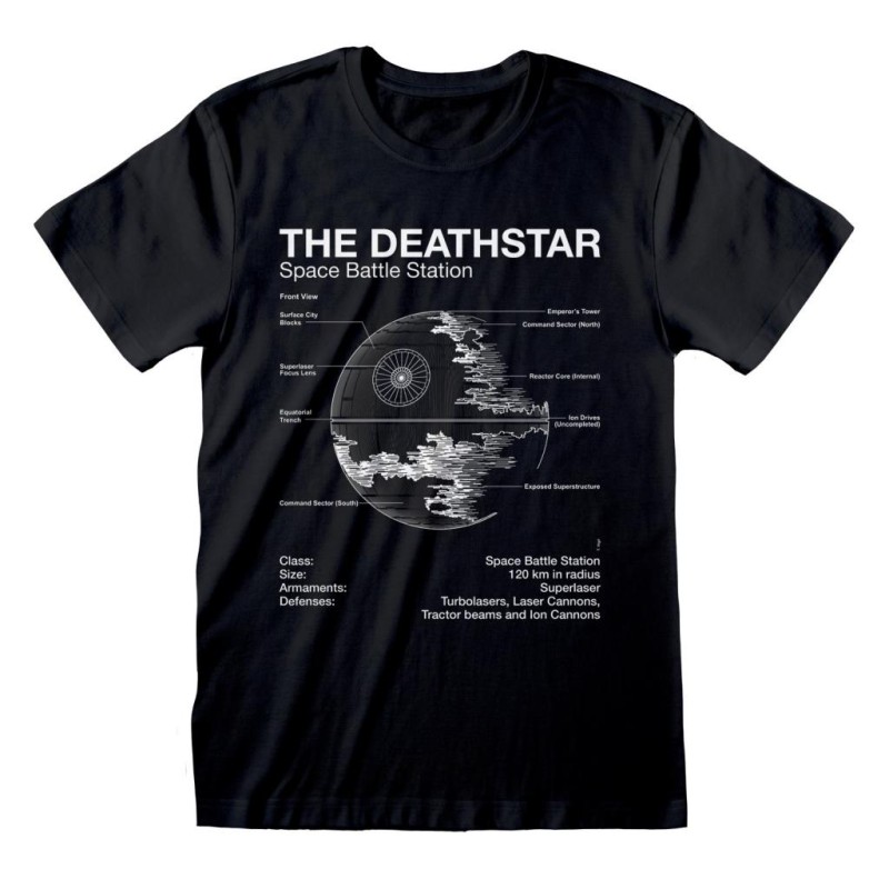 STAR WARS - T-Shirt - Death Star Sketch (S) STAR WARS - T-Shirt - Death Star Sketch (S)