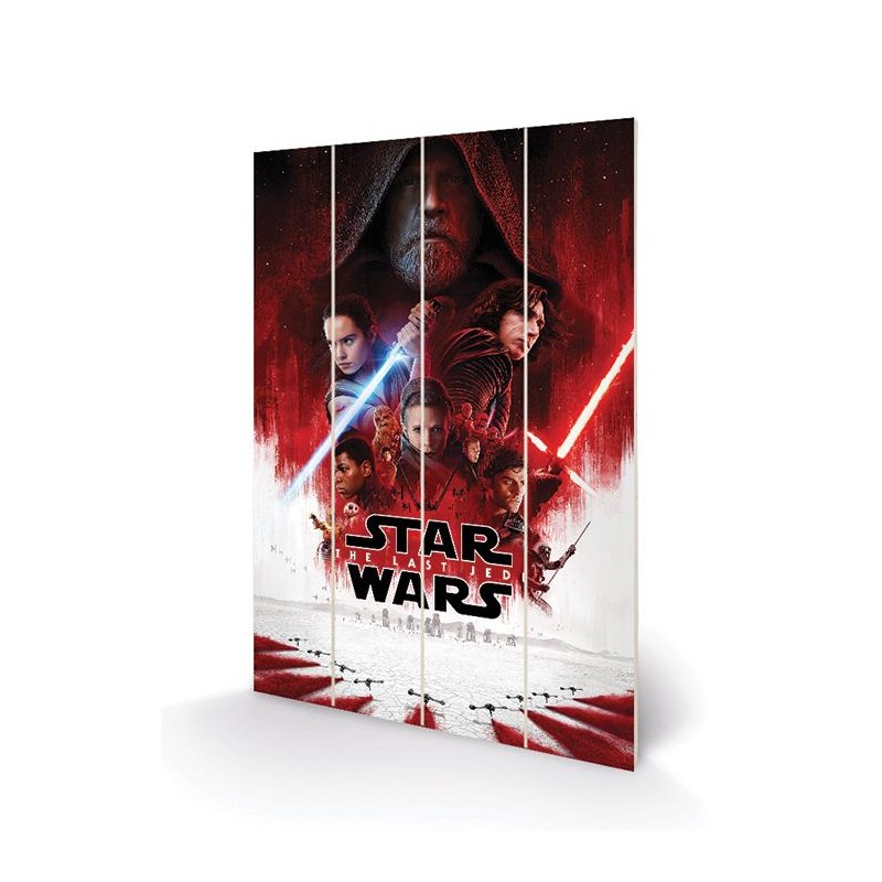 STAR WARS - The Last Jedi - Impression sur bois 40x59cm STAR WARS - The Last Jedi - Impression sur bois 40x59cm