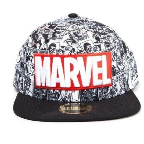 MARVEL - Casquette Snapback - Classic Logo Rouge & Blanc