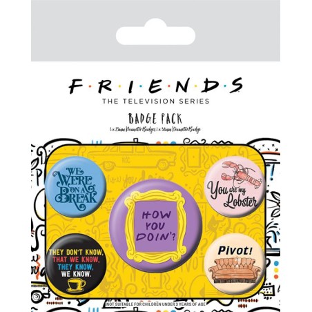 FRIENDS - Pack de 5 badges - Quotes