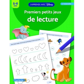J'apprends avec Disney - Premiers petits jeux de lecture - (5-6 ans)