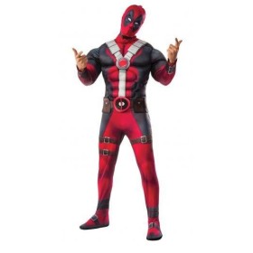 MARVEL - Deadpool - Déguisement Luxe Adulte - Combinaison Taille Stand