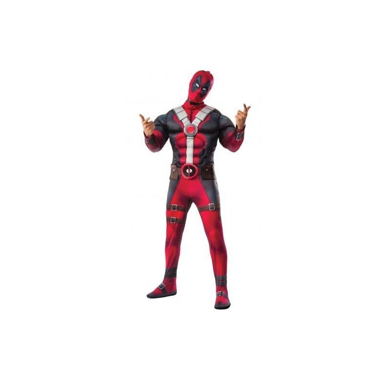 MARVEL - Deadpool - Déguisement Luxe Adulte - Combinaison Taille Stand MARVEL - Deadpool - Déguisement Luxe Adulte - Combinaison Taille Stand
