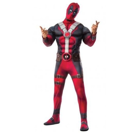 MARVEL - Deadpool - Déguisement Luxe Adulte - Combinaison Taille Stand