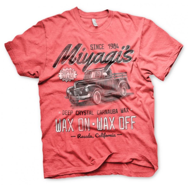 KARATE KID - T-Shirt Miyagi's Super Defence Waxing - Red (S) KARATE KID - T-Shirt Miyagi's Super Defence Waxing - Red (S)