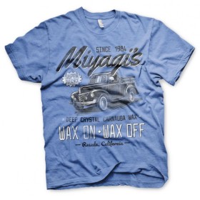 KARATE KID - T-Shirt Miyagi's Super Defence Waxing - Blue (S)