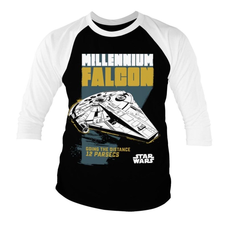 STAR WARS - Baseball 3/4 Sleeve T-Shirt - Millennium Falcon (XL) STAR WARS - Baseball 3/4 Sleeve T-Shirt - Millennium Falcon (XL)
