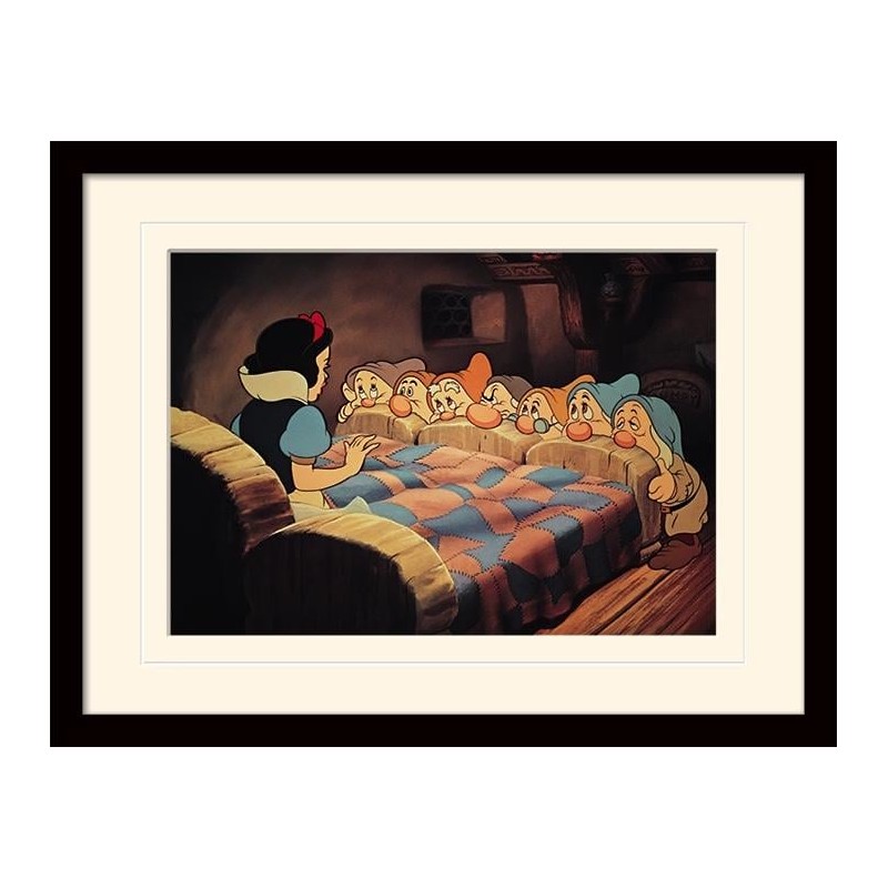 DISNEY - Mounted & Framed 30X40 Print - Snow White Bed DISNEY - Mounted & Framed 30X40 Print - Snow White Bed