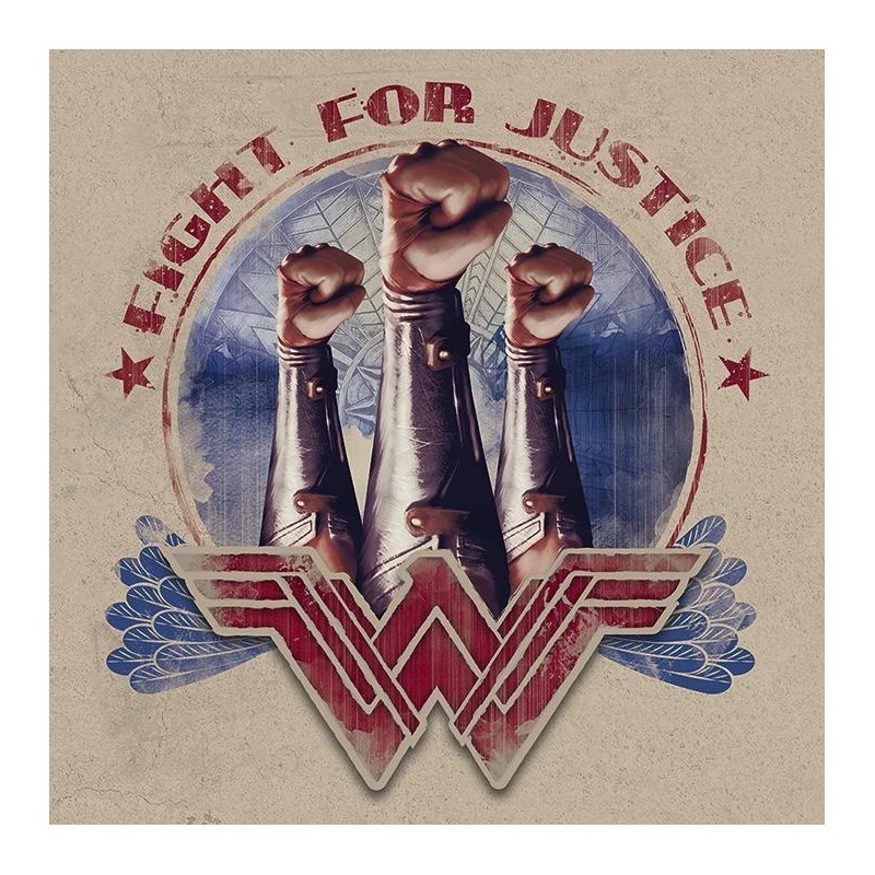 WONDER WOMAN - Canvas 40X40 '18mm' - Fight For Justice WONDER WOMAN - Canvas 40X40 '18mm' - Fight For Justice