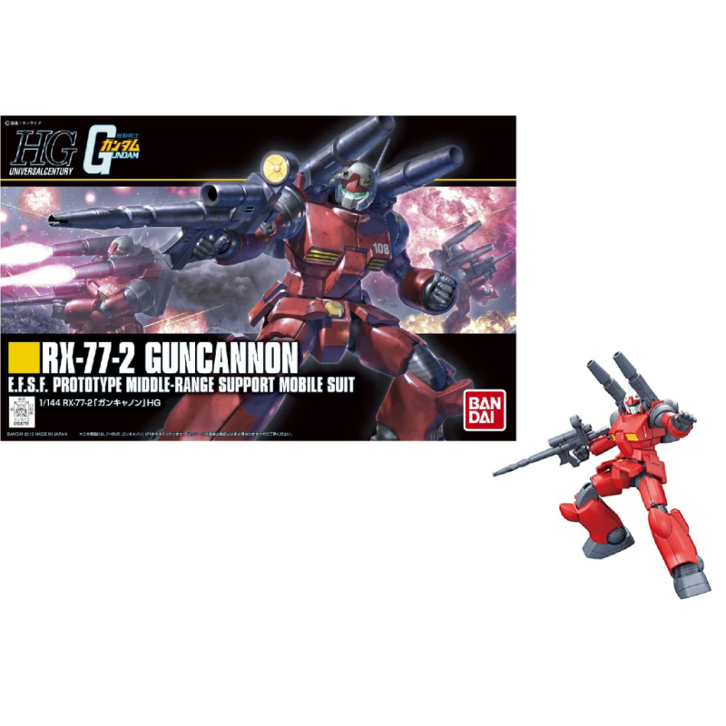 GUNDAM - Model Kit - HG 1/144 - RX-77-2 Guncannon - 13CM GUNDAM - Model Kit - HG 1/144 - RX-77-2 Guncannon - 13CM