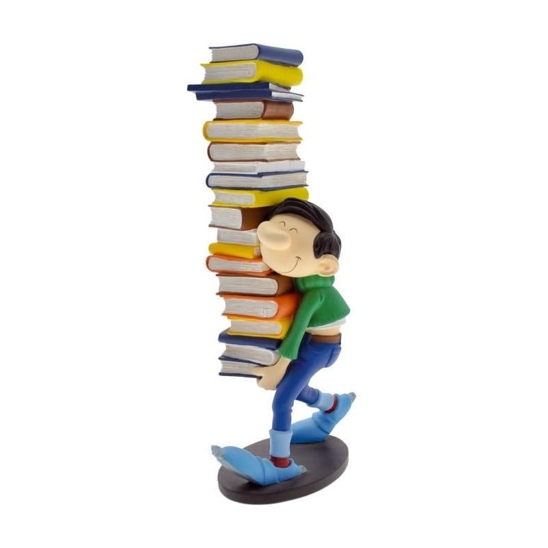 GASTON LAGAFFE - Figurine Resine - Portant une Pile de Livres - 29cm GASTON LAGAFFE - Figurine Resine - Portant une Pile de Livres - 29cm