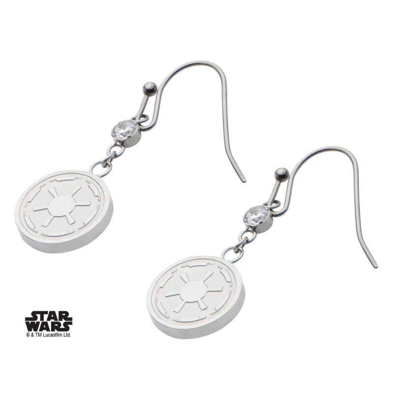 STAR WARS - Women's Stainless Steel Empire Symbol Hook Dangle Earrings STAR WARS - Women's Stainless Steel Empire Symbol Hook Dangle Earrings