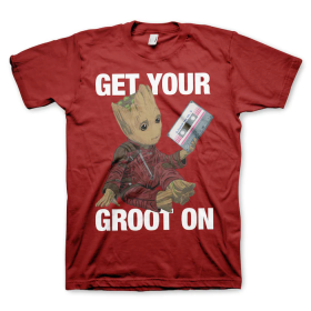 GUARDIANS OF THE GALAXY - T-Shirt Get Your Groot On - Tango Red (S)