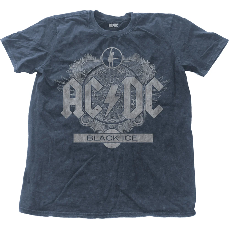 AC/DC - T-Shirt Snow Wash Col - Black Ice (S) AC/DC - T-Shirt Snow Wash Col - Black Ice (S)