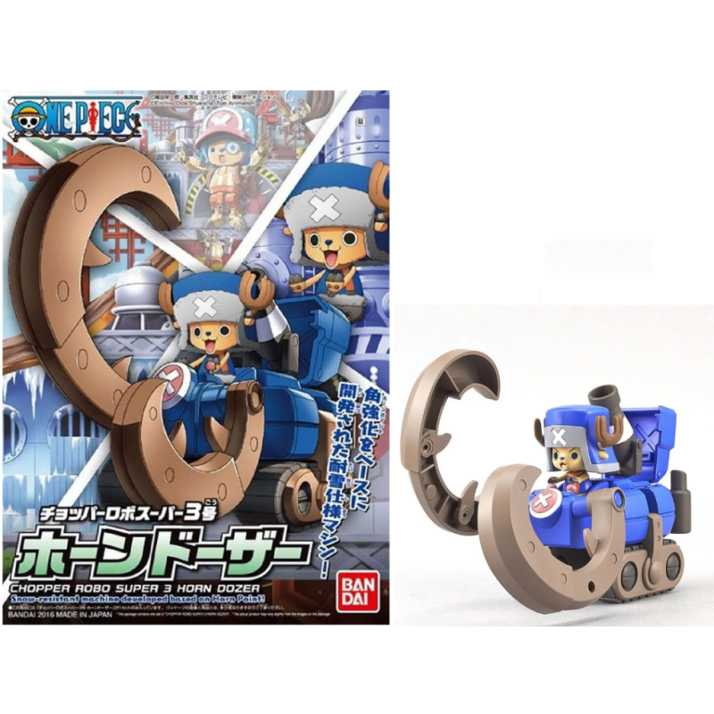 ONE PIECE - Model Kit - Chopper Robo Super 3 Horn Dozer - 10 CM ONE PIECE - Model Kit - Chopper Robo Super 3 Horn Dozer - 10 CM