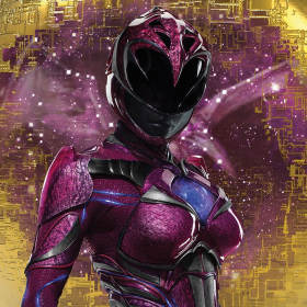 POWER RANGERS MOVIE - Canvas 40X40 '18mm' - Pink Ranger Pose