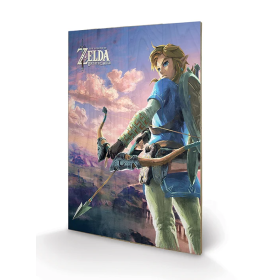 ZELDA BREATH OF THE WILD - Hyrule Scene - Impression sur bois 40x59cm