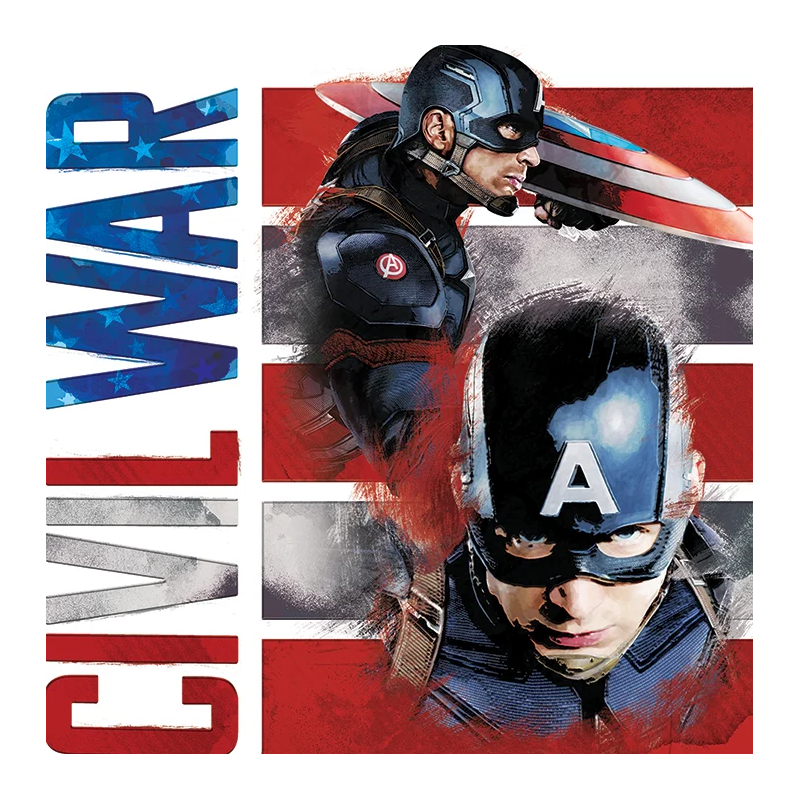 CAPTAIN AMERICA CIVIL WAR - Canvas 40X40 - Split CAPTAIN AMERICA CIVIL WAR - Canvas 40X40 - Split