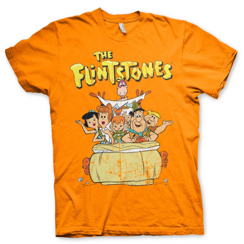 THE FLINTSTONES - T-Shirt Flintstones Family - Orange (L) THE FLINTSTONES - T-Shirt Flintstones Family - Orange (L)