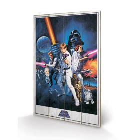 STAR WARS - A New Hope - Impression sur bois 40x59cm