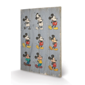 DISNEY - Mickey Mouse Evolution Color - Impression sur bois 40x59cm