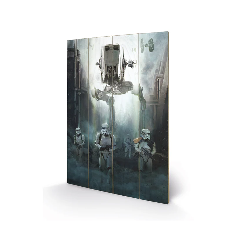 STAR WARS ROGUE ONE - Stormtrooper Patrol - Impression sur bois 40x59c STAR WARS ROGUE ONE - Stormtrooper Patrol - Impression sur bois 40x59c